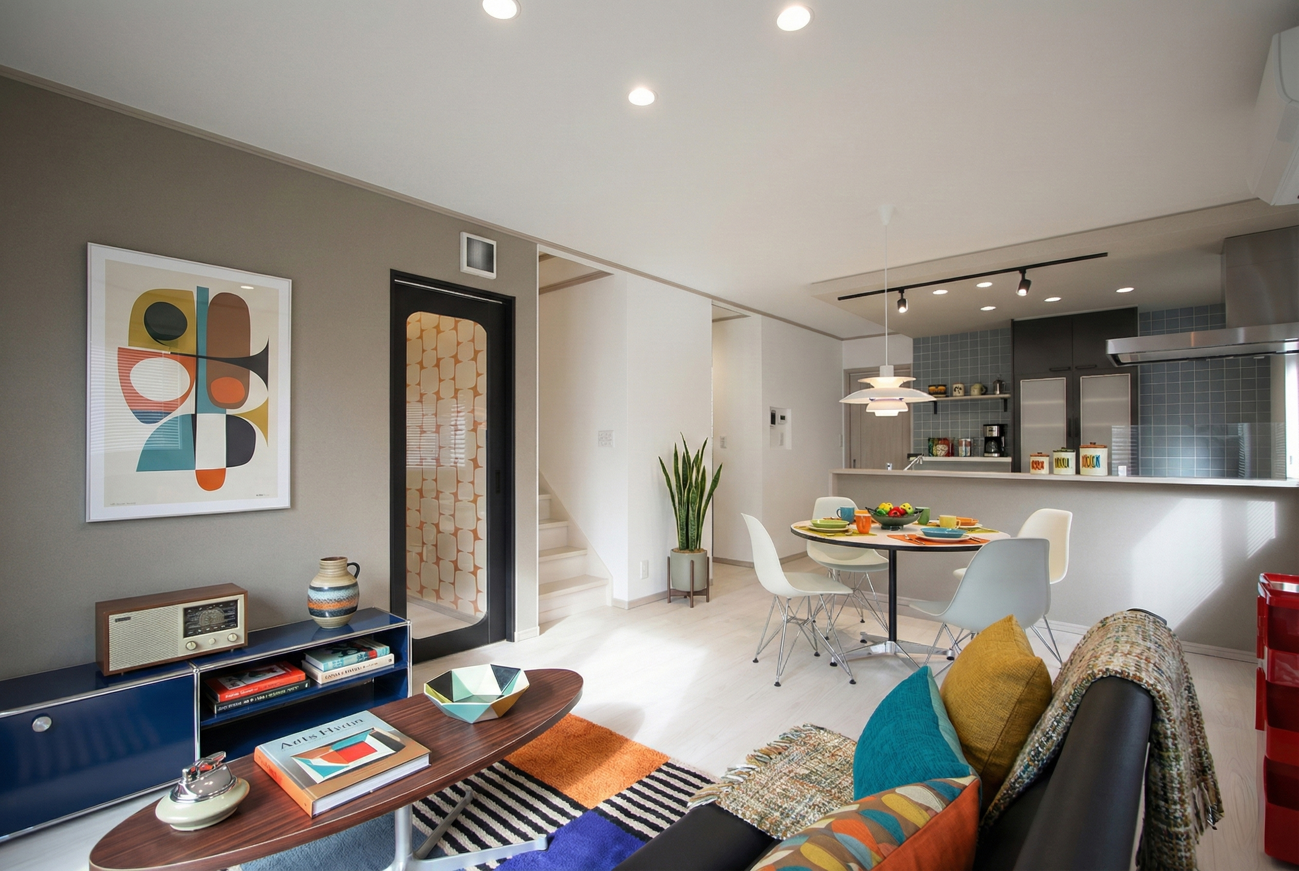 '50sを彷彿させるミッドセンチュリーの家