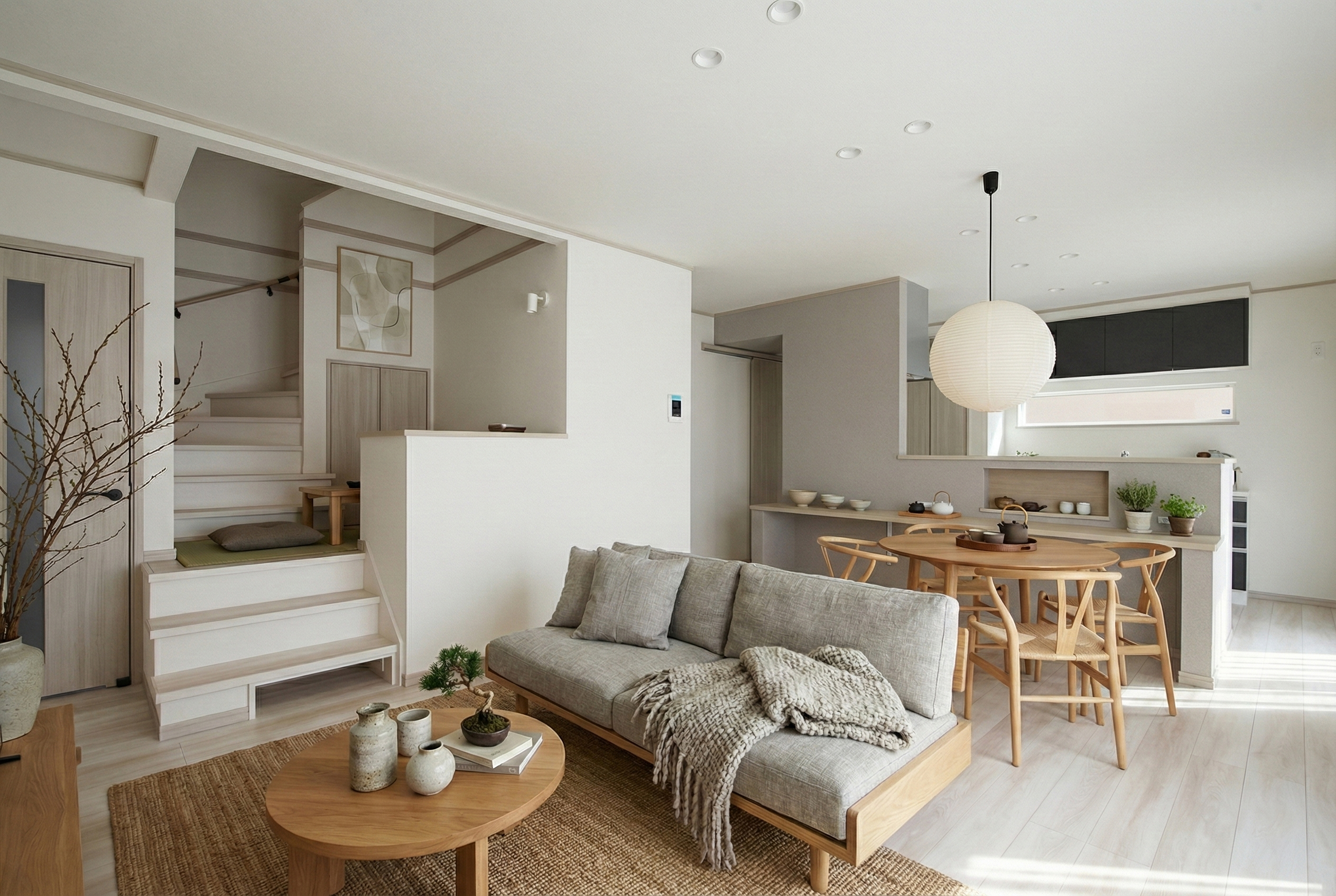 スキップフロアがあるジャパンディな家