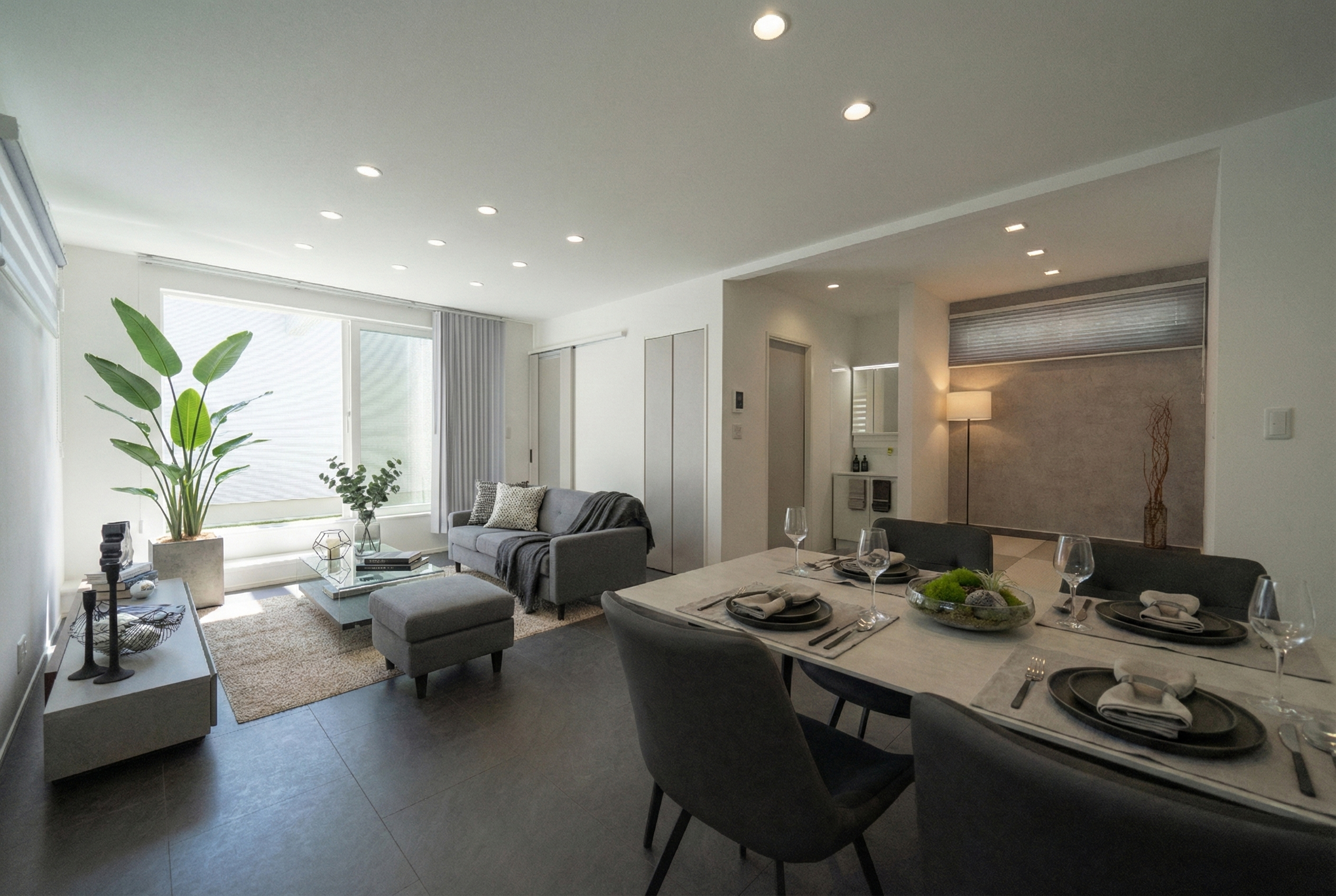 スカイバルコニーを楽しむ、2階リビングの家