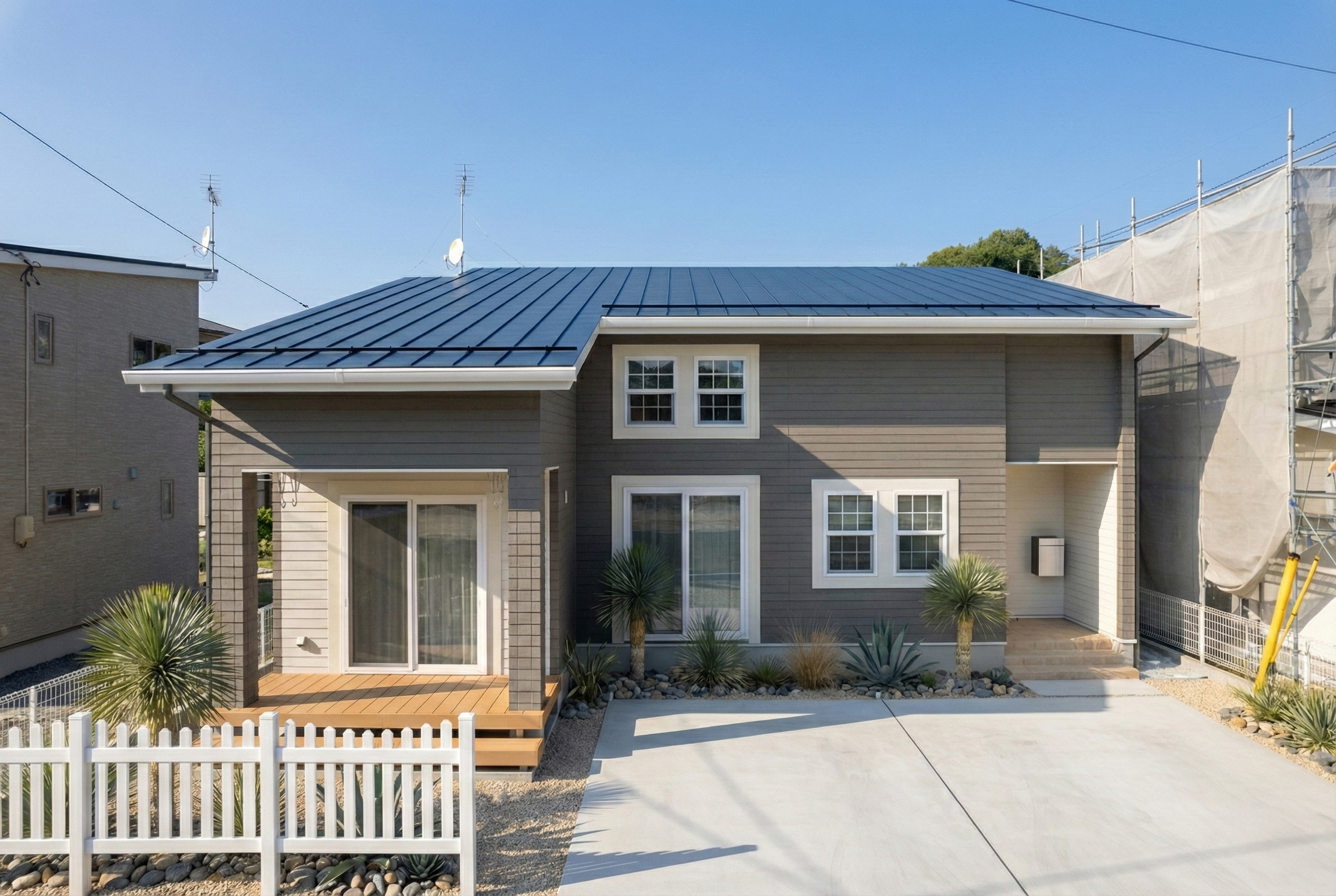 開放感あふれる平屋風カリフォルニアハウス